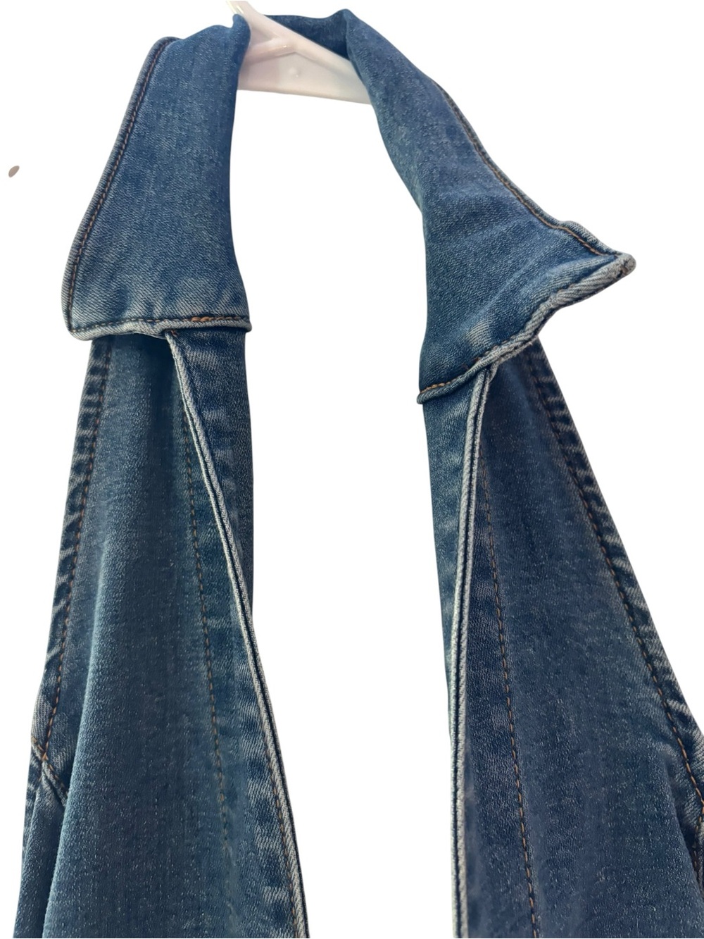 We The Free Dark Blue Denim Wide-Leg Women's Jumpsuit Overalls size M. - Picture 5 of 7